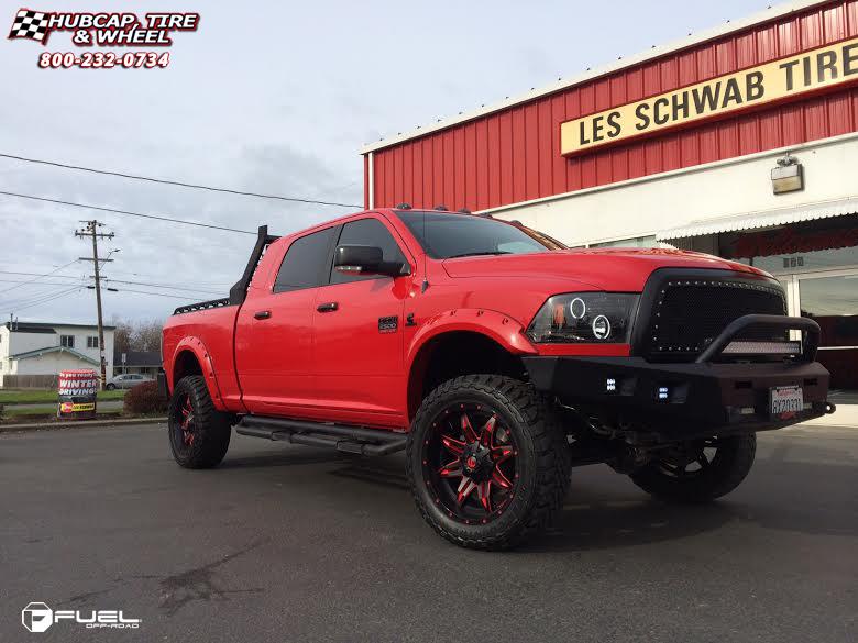 vehicle gallery/dodge ram fuel lethal d267 0X0  Black & Milled | Gloss Black Lip wheels and rims